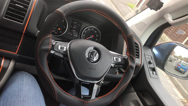 VOLKSWAGEN GOLF MK7 Alcantara/Carbon Steering Wheel Blue Details –  LZ-Customs